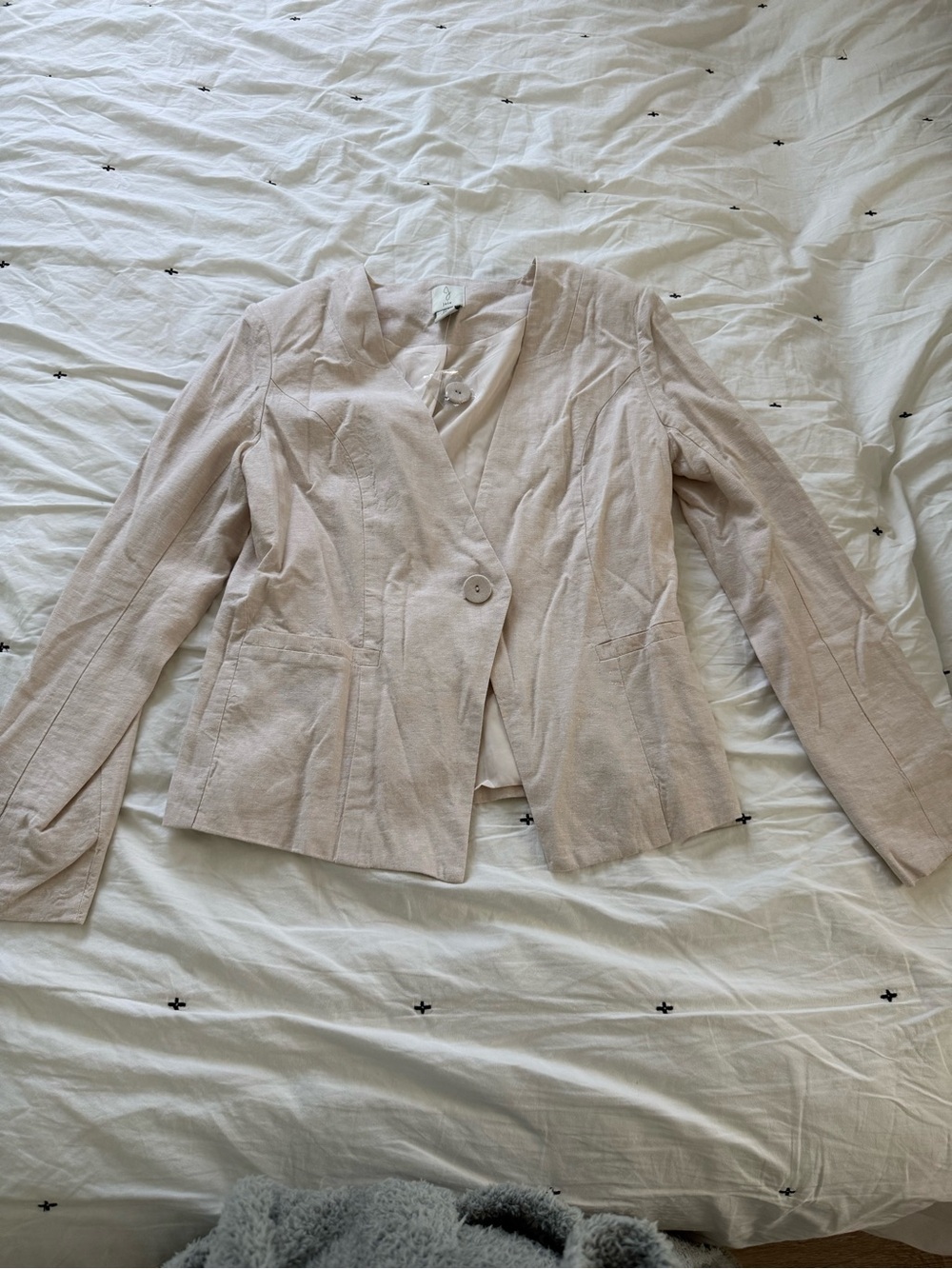 Joie nude Single-Button Tailored Blazer